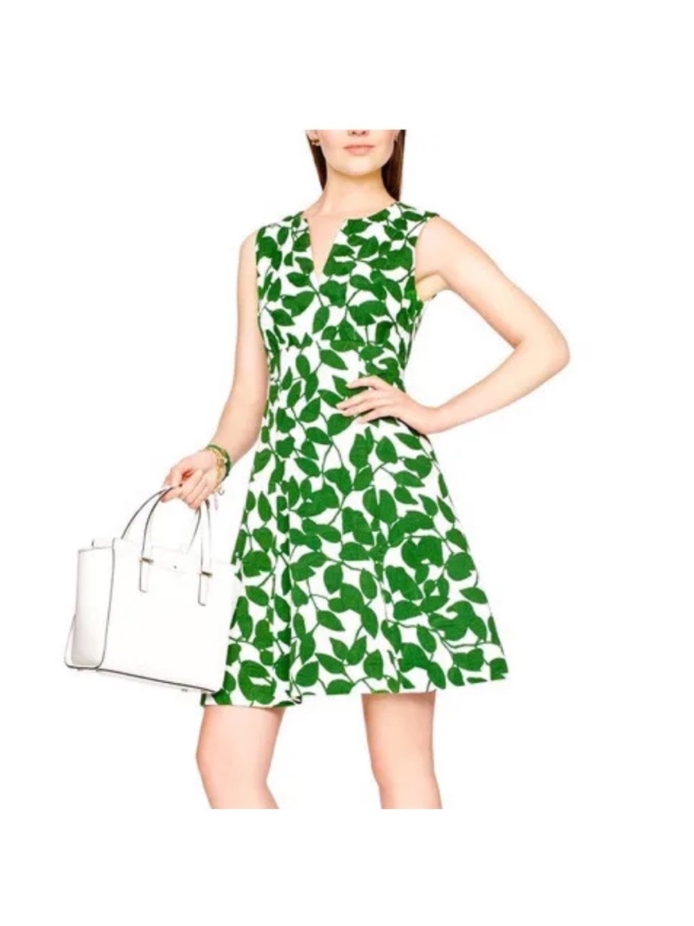 Kate Spade “Garden Leaves” A Line dress size 2